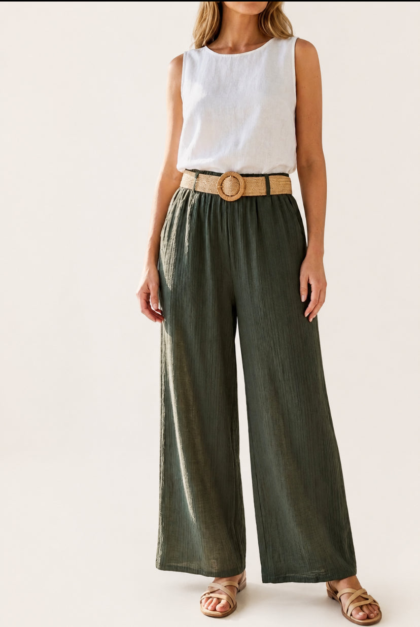 Khakigroen Palazzo pantalon