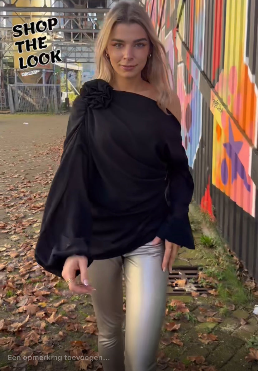 Off-shoulder blouse