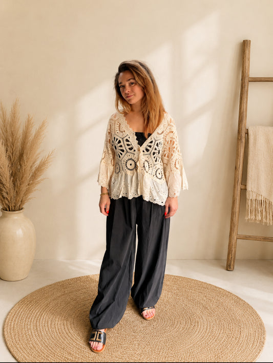 Gehaakt vest Boho