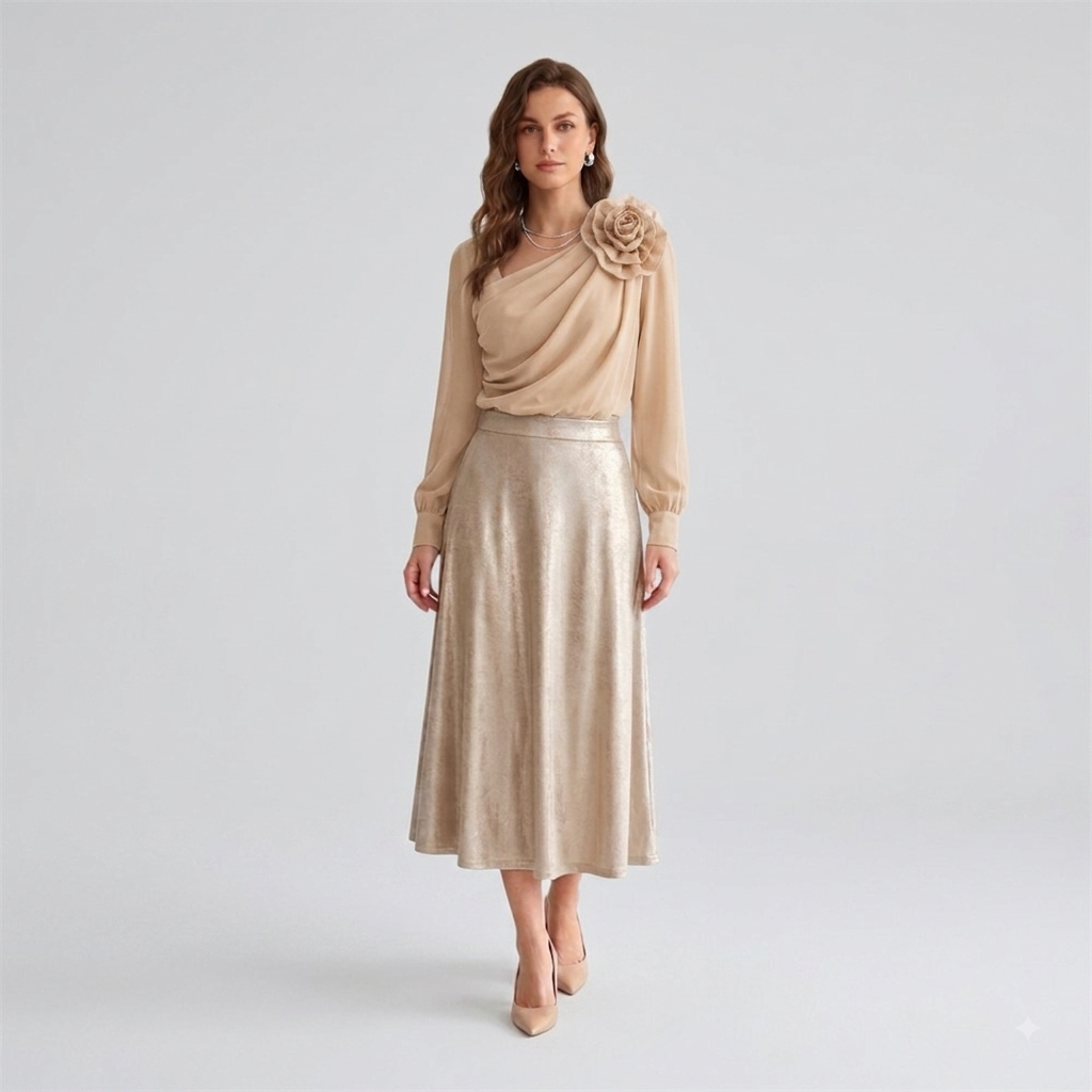 flower off-schoulder dames blouse