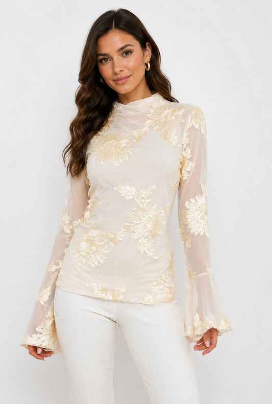 Flower lace top