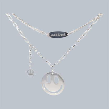 Ketting big smiley Good Luck