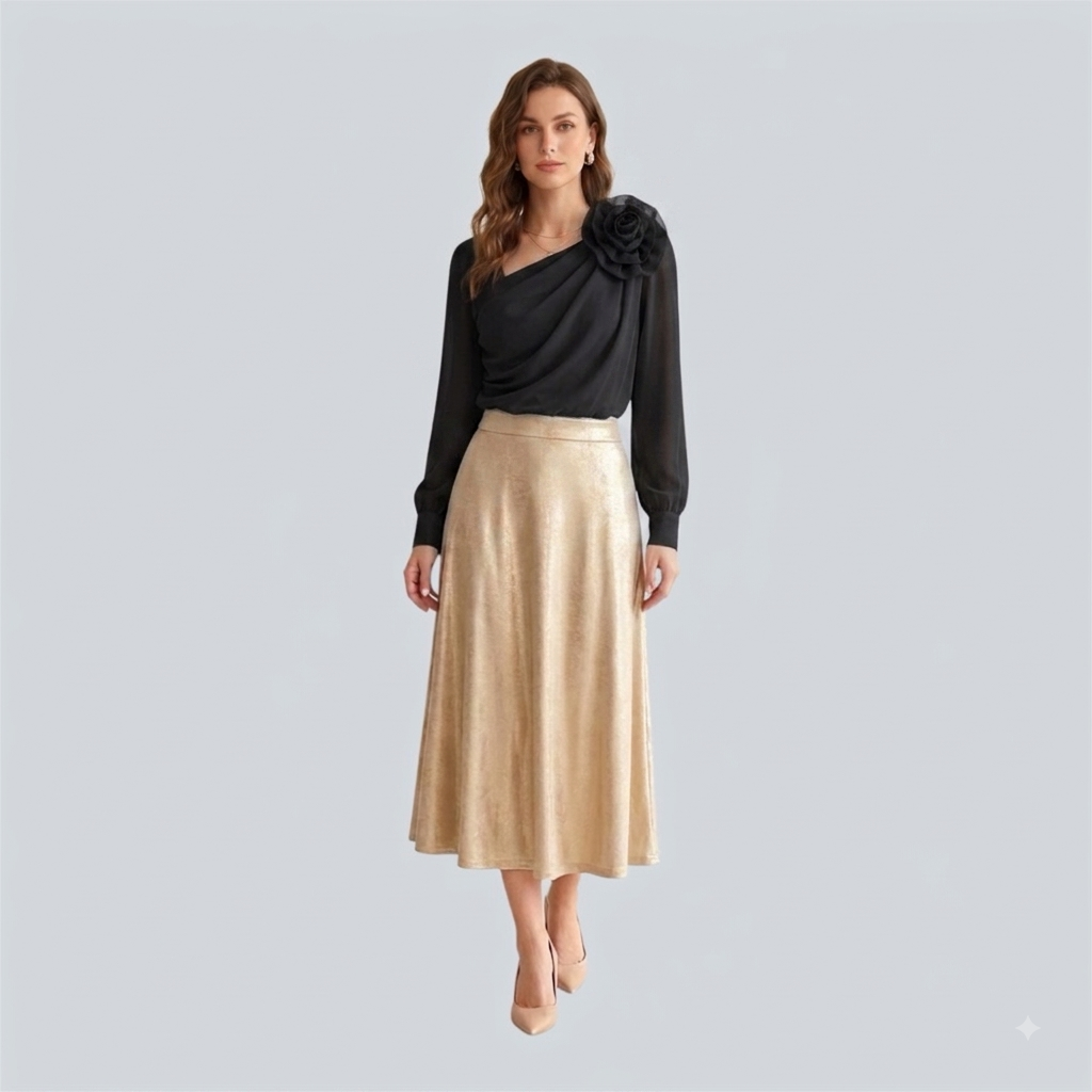 flower off-schoulder dames blouse