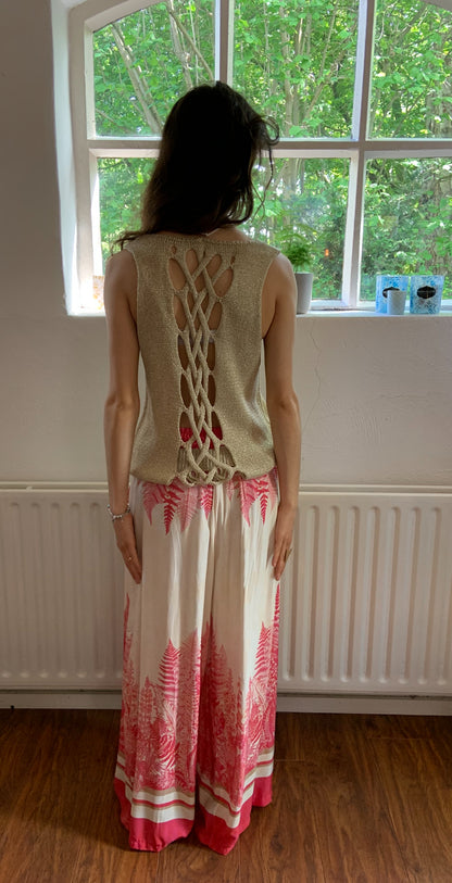 Goudkleurige lurex top