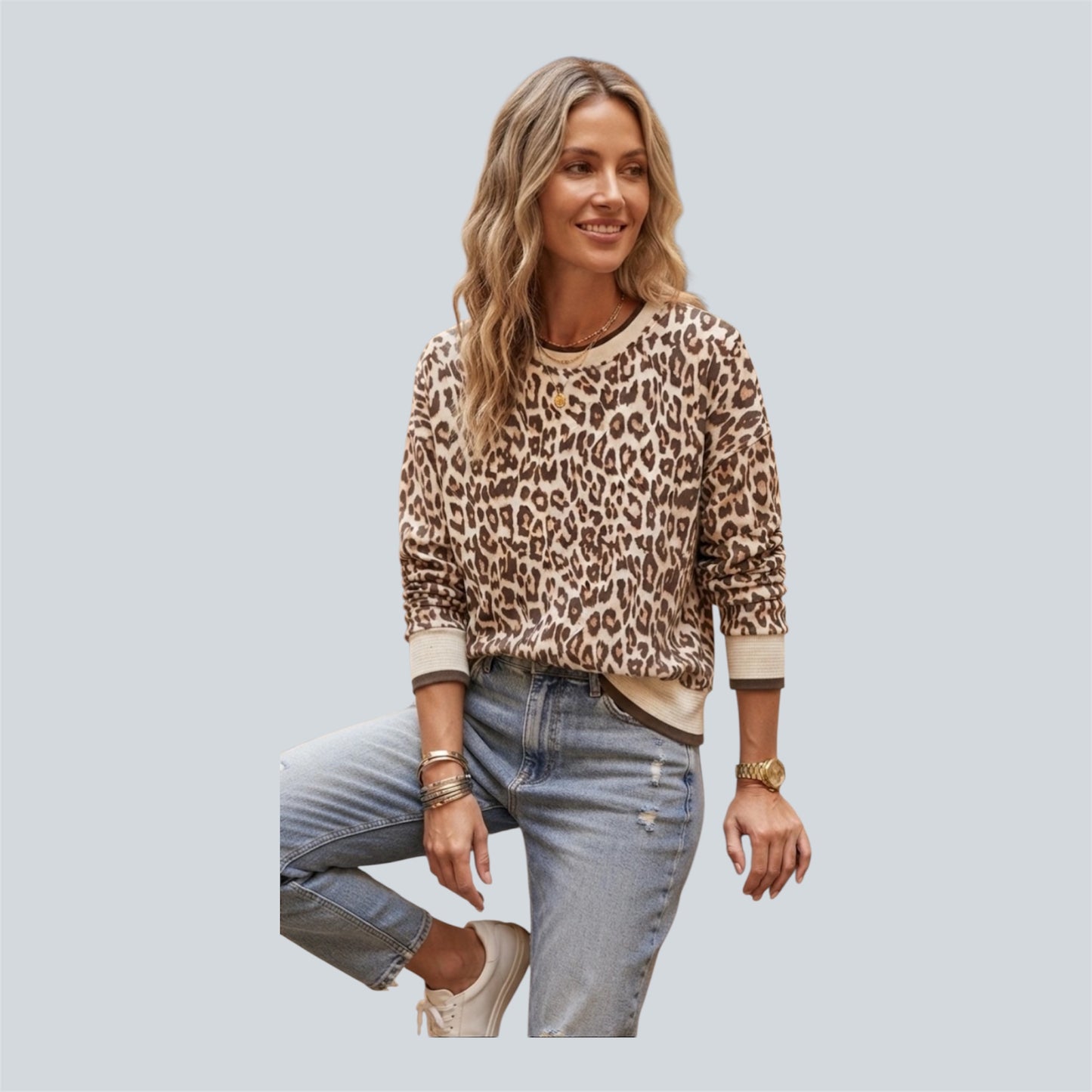 Leopard Sweater Trendy( levertijd 7 september)