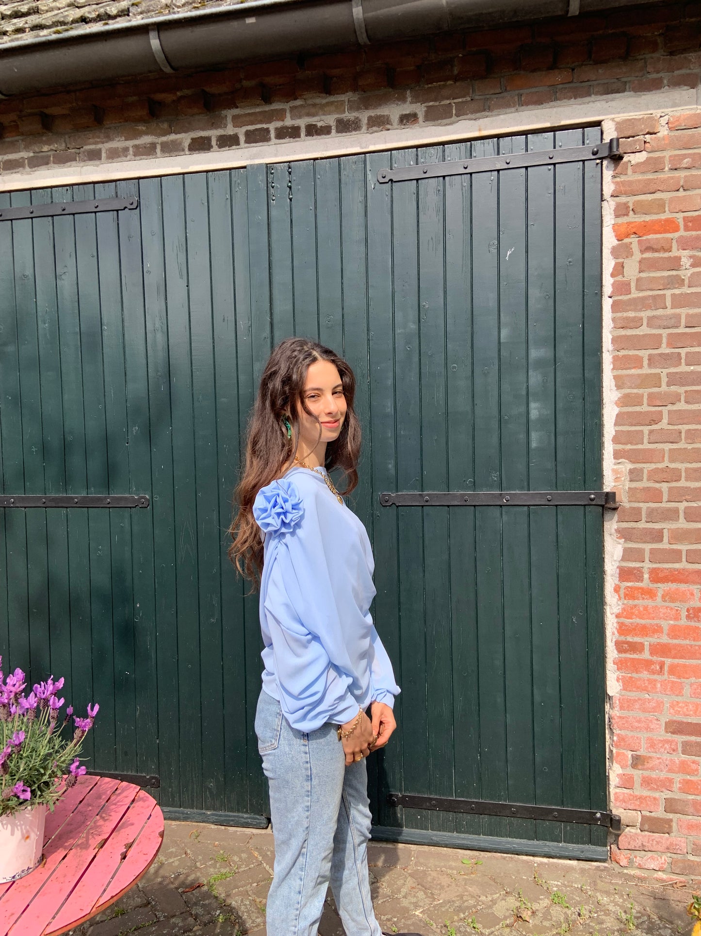 Off-shoulder blouse