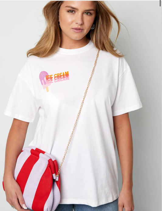 Clutch stripe Rood/Lila