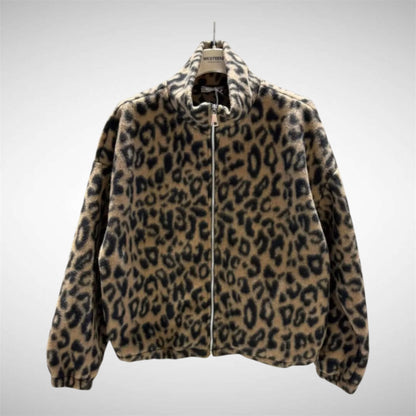 Teddy jacket Leopard bruin