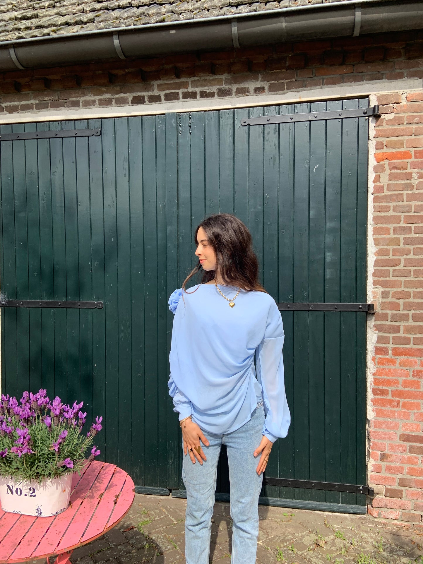 Off-shoulder blouse