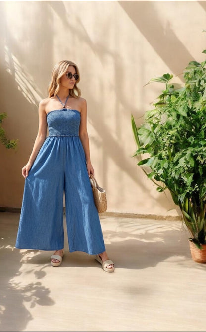 Strapless denimlook Jumpsuits