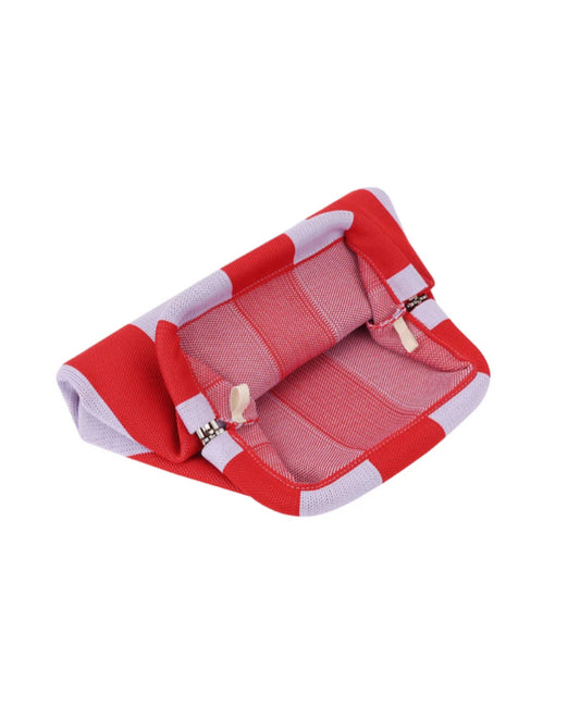 Clutch stripe Rood/Lila