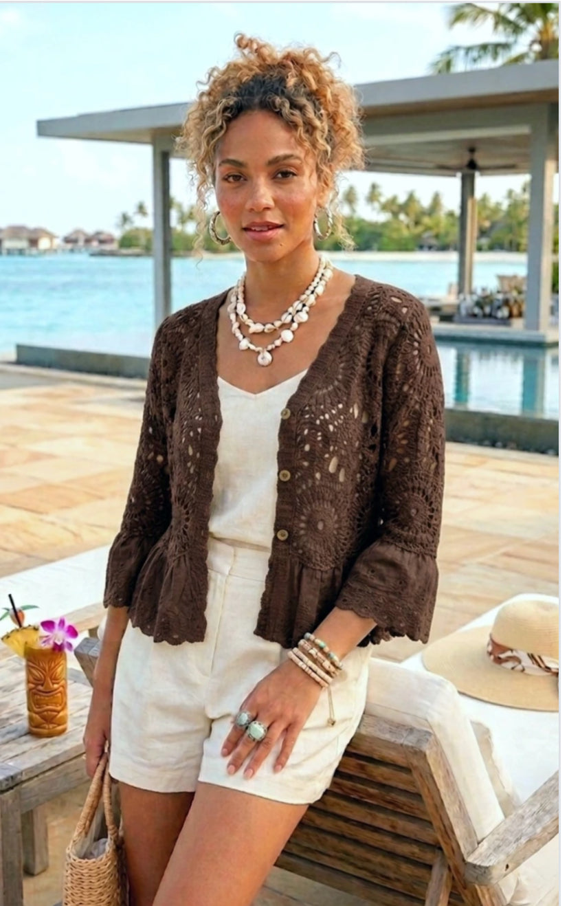 Gehaakt vest Boho