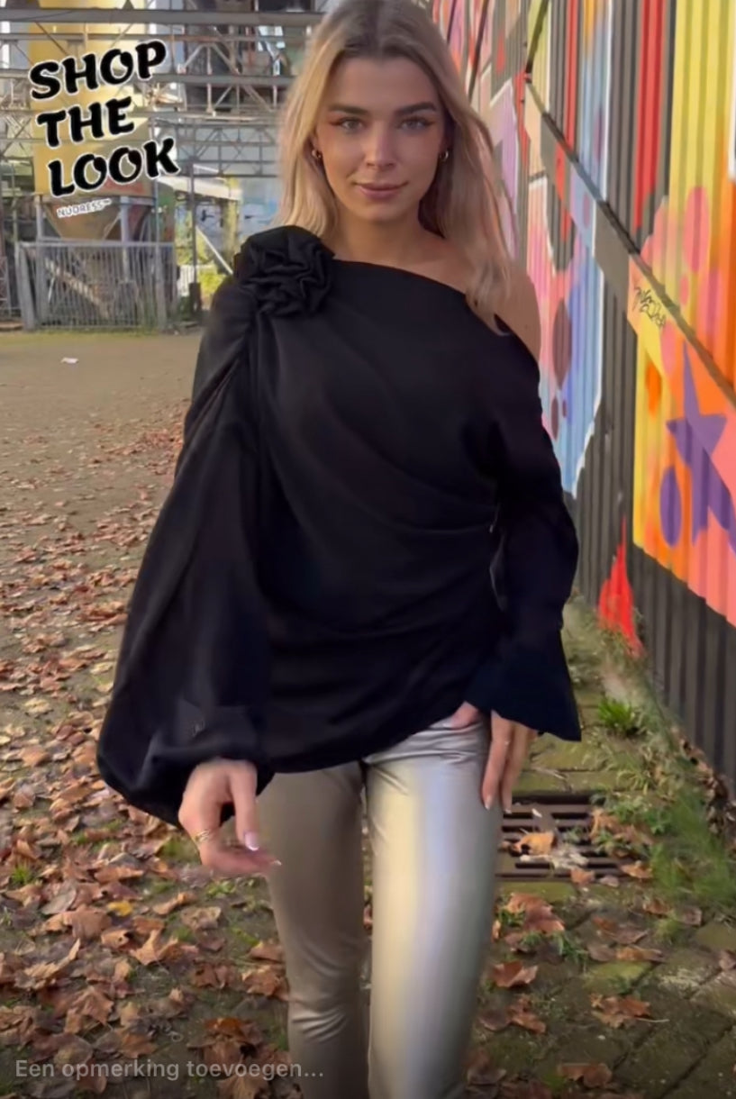 Off-shoulder blouse