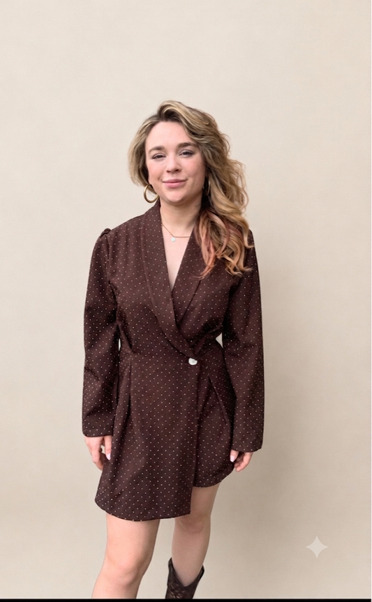 PLAYSUIT/ Blazer STRASS BRUIN