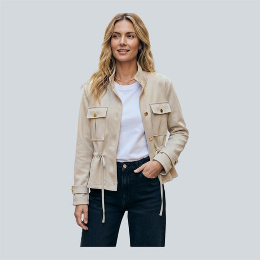 Jasje met Klepzakken Beige