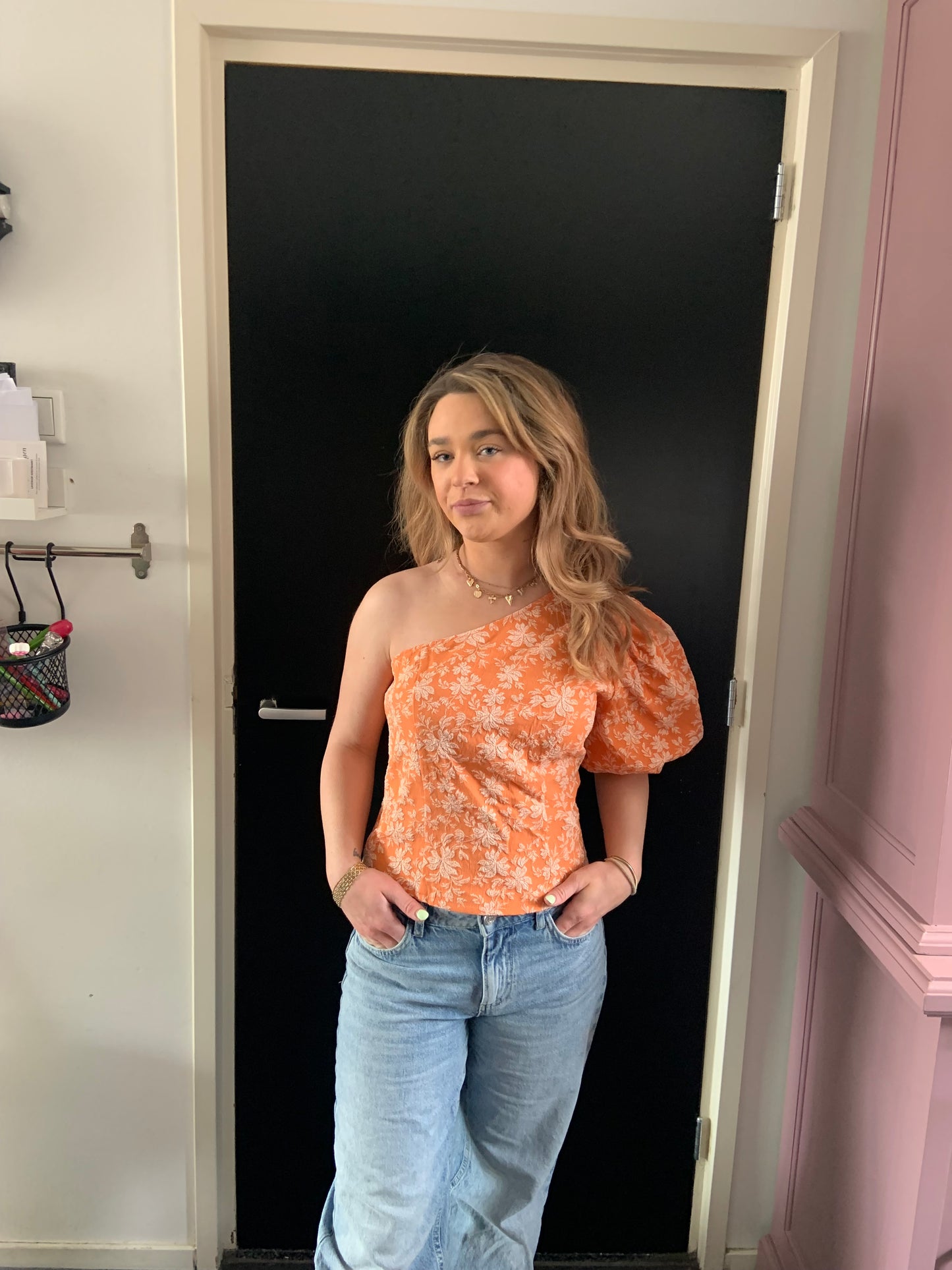 One-shoulder top