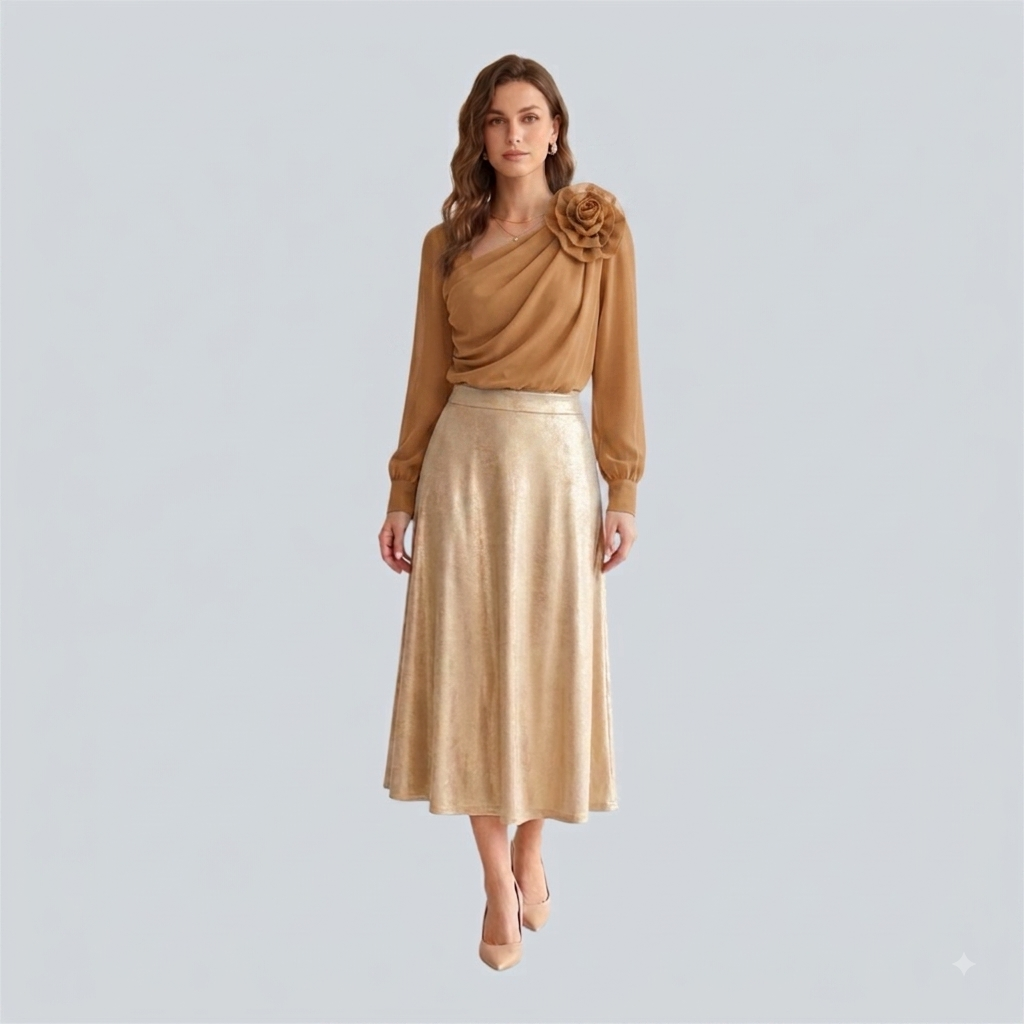 flower off-schoulder dames blouse