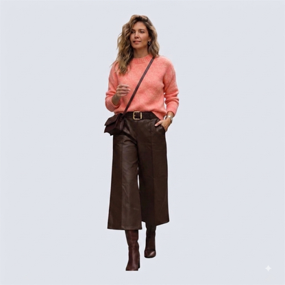 Beige en Salmon roze dames trui Acryl