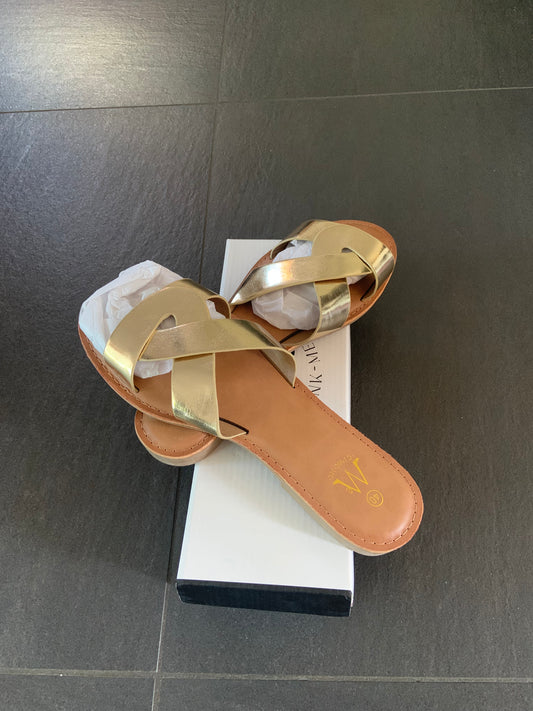 Goudkleurige slippers