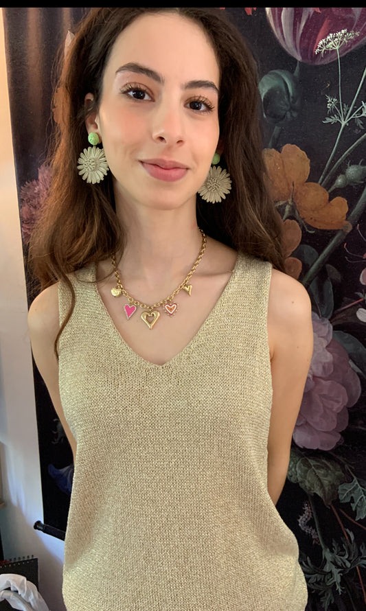 Goudkleurige lurex top