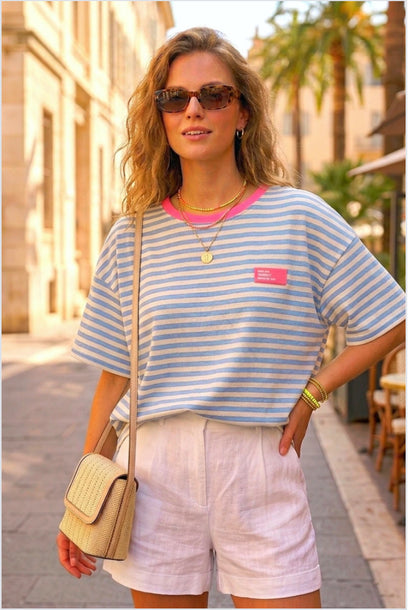 Mila oversized gestreept T-shirts