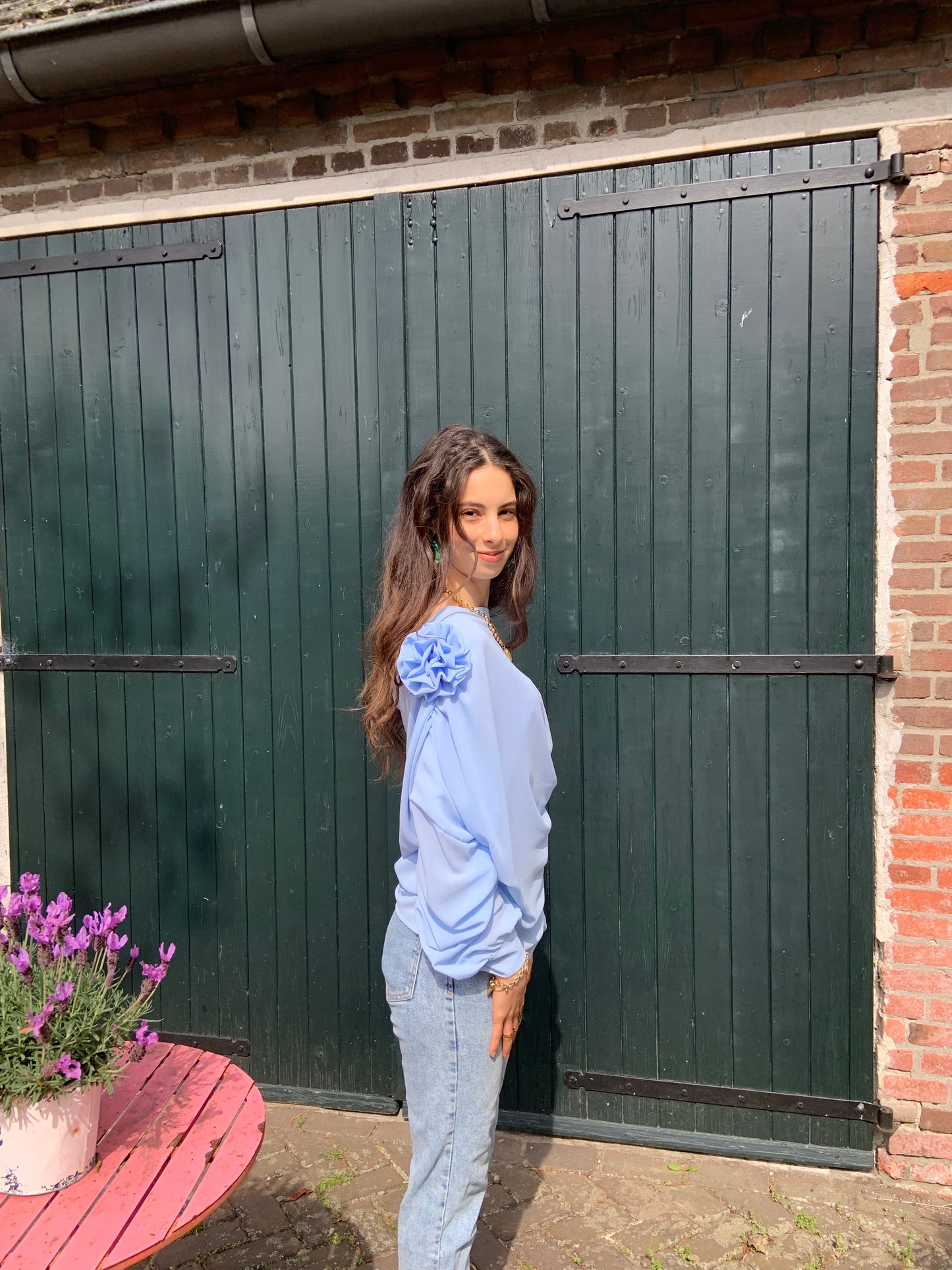 Off-shoulder blouse