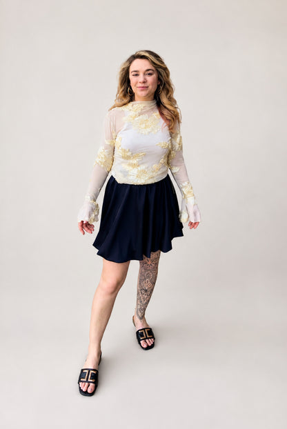 Flower lace top