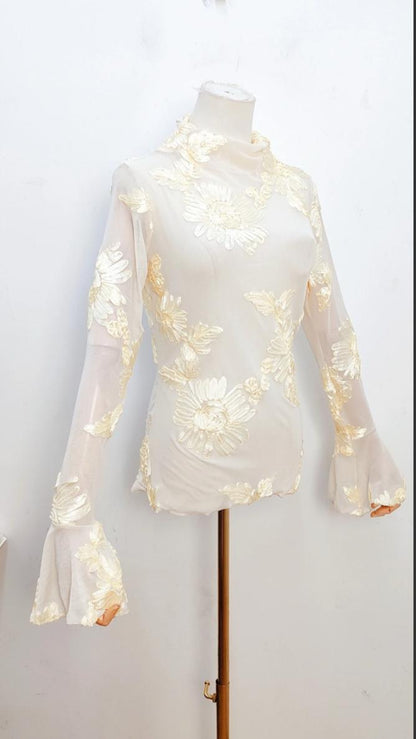 Flower lace top