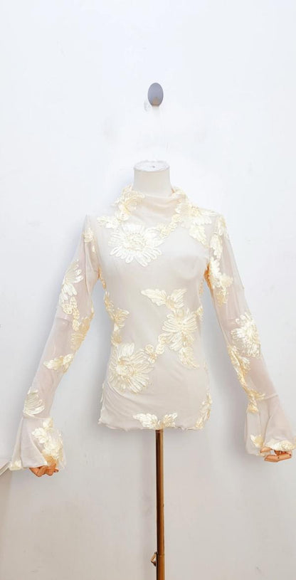 Flower lace top