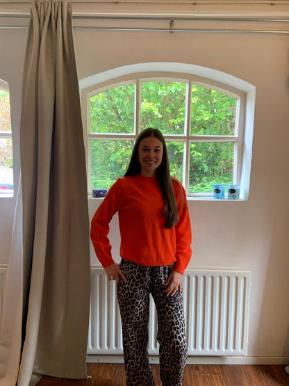 Soft fine trui oranje